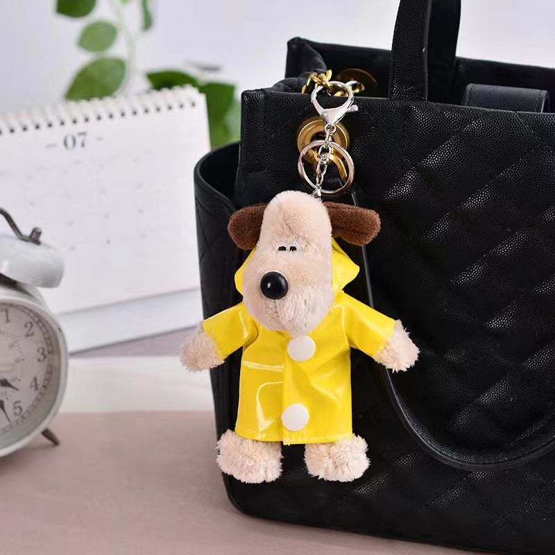 Verkleideter Hund als Plüschtier-Schlüsselanhänger