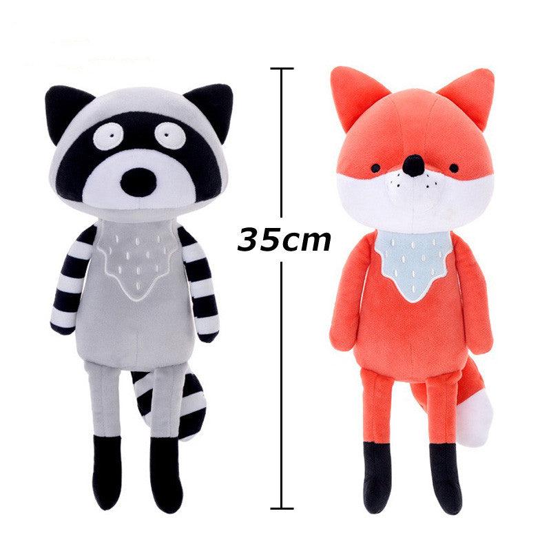 14" Fuchs- und Waschbär-Plüschspielzeug, beste Freunde