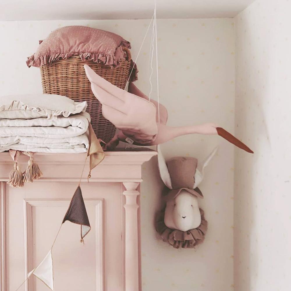 Cotton Line Wandbehang Schwan Plüsch Plüschpuppe Kinderzimmer Zimmer Anhänger