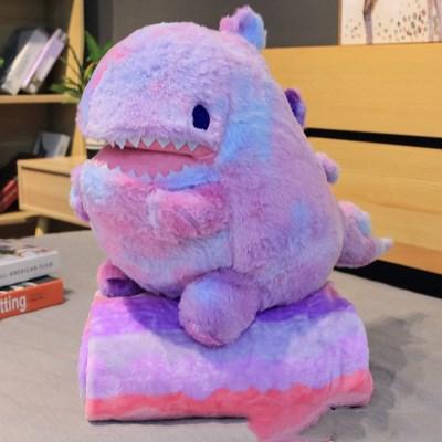 23,5" Kawaii großen Regenbogen Regenbogen Dinosaurier Plüschtier mit Decke, großes Geschenk für Kinder
