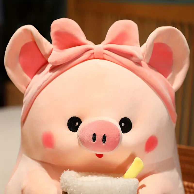 Niedliches Cartoon-Schwein Plüschkissen - Ein kuscheliger gefüllter Freund