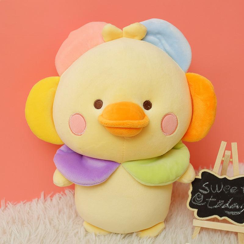 Kawaii Bär & Schweinchen Plüschpuppen mit niedlichen Blumenhüten