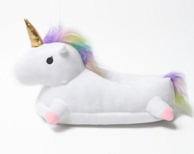 Plüsch Einhorn Hausschuhe