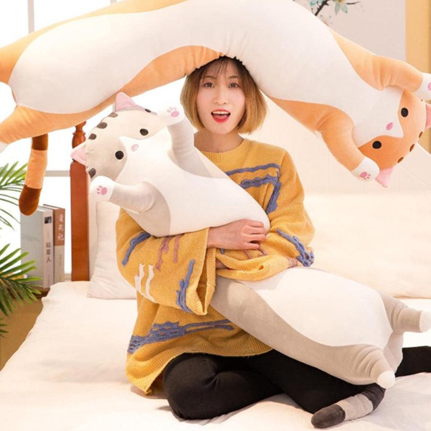 Riesige kawaii Lange Tier Katze Plüsch