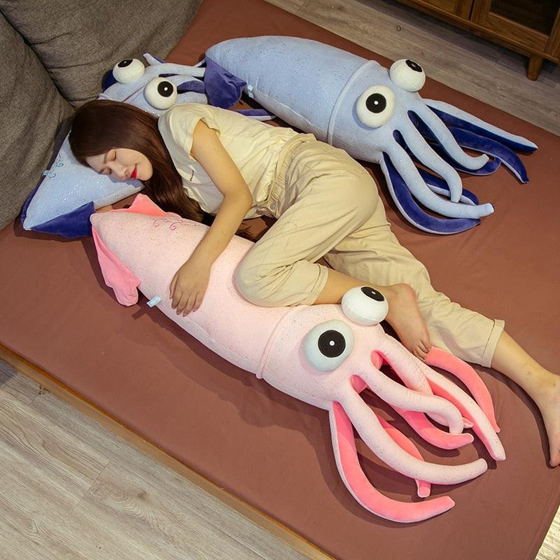 27"-48" Lebensgroßer Gigantischer Niedlicher Tintenfisch Gefüllte Tier Plüschpuppen