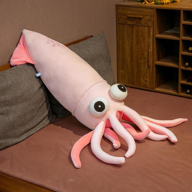 27"-48" Lebensgroßer Gigantischer Niedlicher Tintenfisch Gefüllte Tier Plüschpuppen