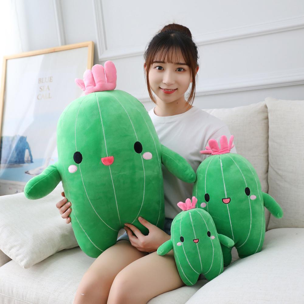 9"-25" Cartoon Kaktus Plüschtiere, Kawaii gefüllte weiche Pflanze Puppen