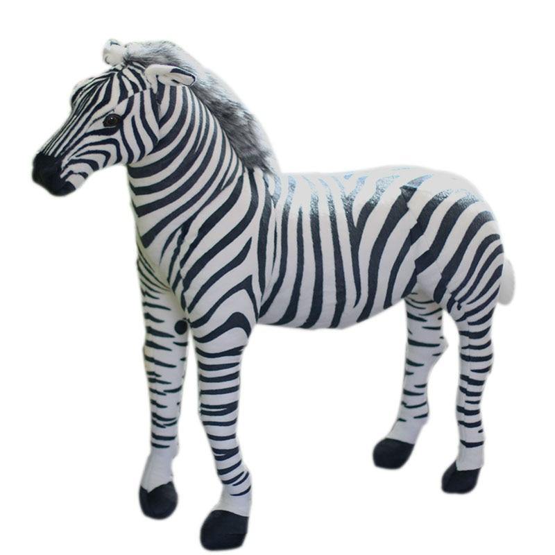 110cm / 43" Riesiges Simulation stehendes Zebra, realistisches Plüschtier
