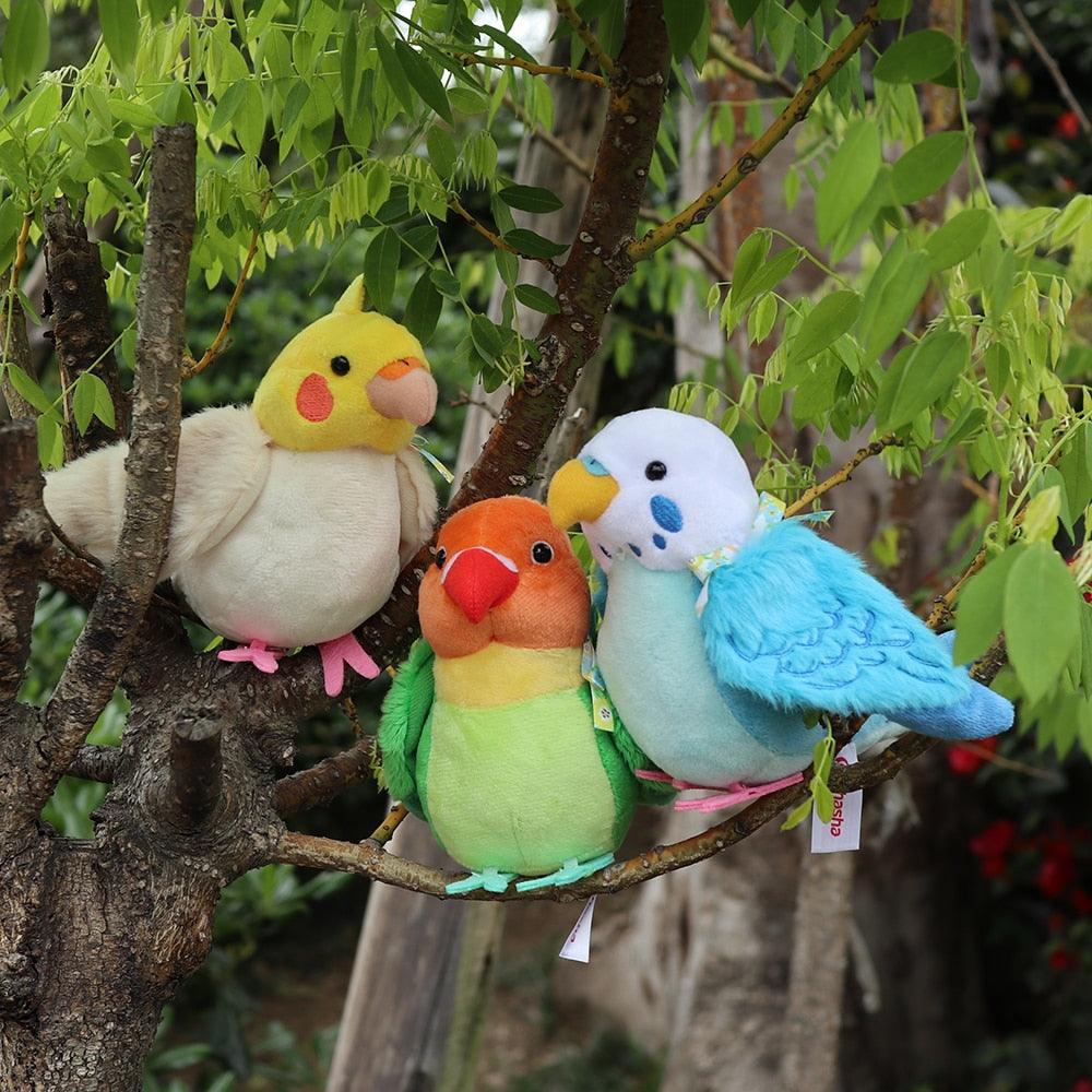 5,5" Niedlicher Nymphensittich Plüsch Spielzeug Vogel Tiere