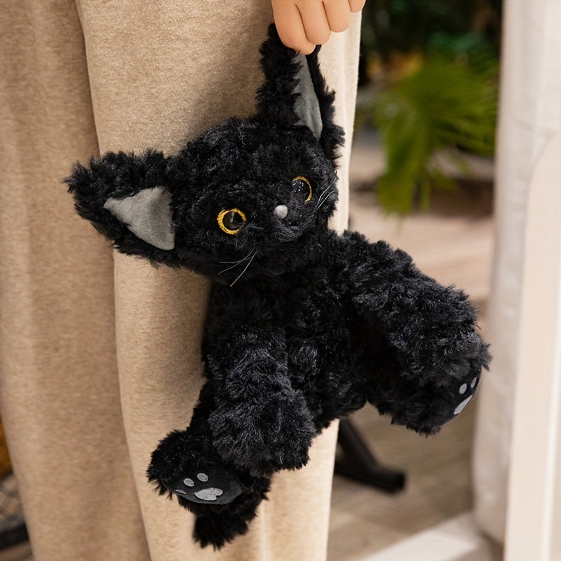 Midnight - Schwarzer gewichteter Katzenplüsch