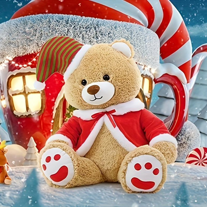 Weihnachts-Teddybär Plüschtier – Santa Claus und Schneemann Begleiter
