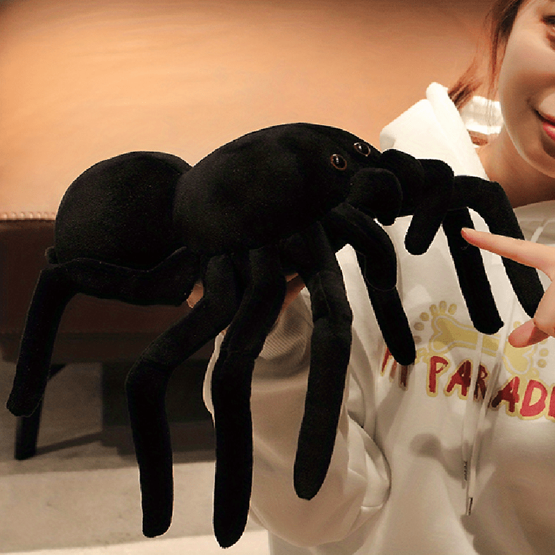 Arachnia – Schwarze Spinne Plüsch Super Soft