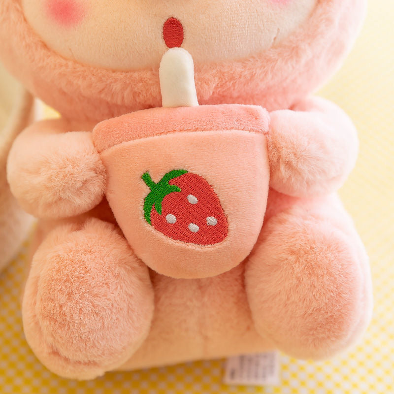 Lily - Erdbeerhase Boba Schwein Plüschfigur