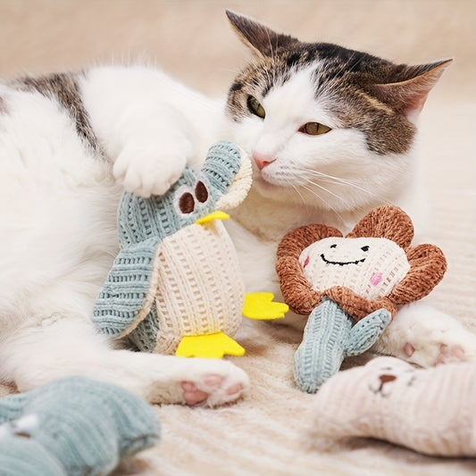 Handgestricktes Katzen-Kauspielzeug