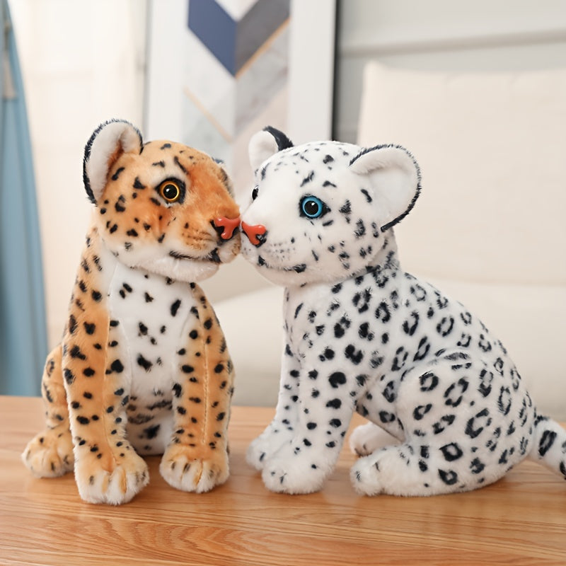 Schnee-Leoparden Plüschpuppe