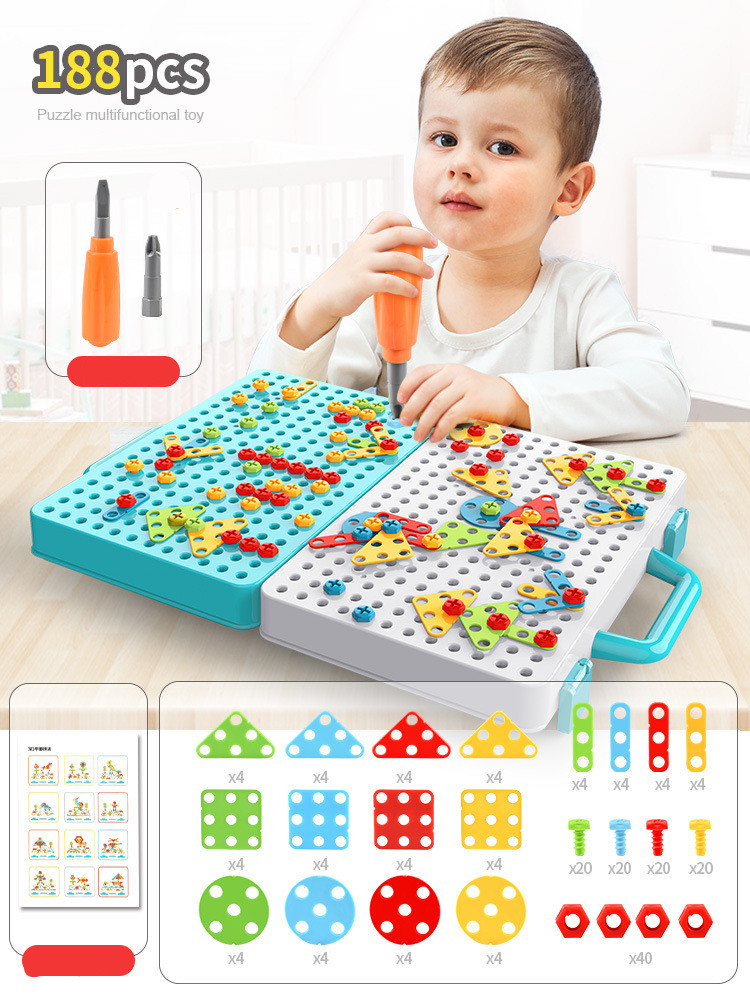 Puzzle Toolbox - schrauben & gestalten - dino-bauspielzeug