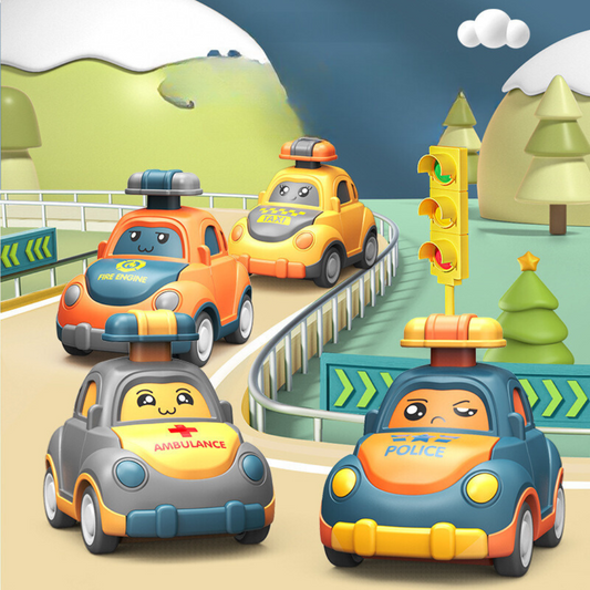 Kleine abenteuer-autos – drücken und fahren
