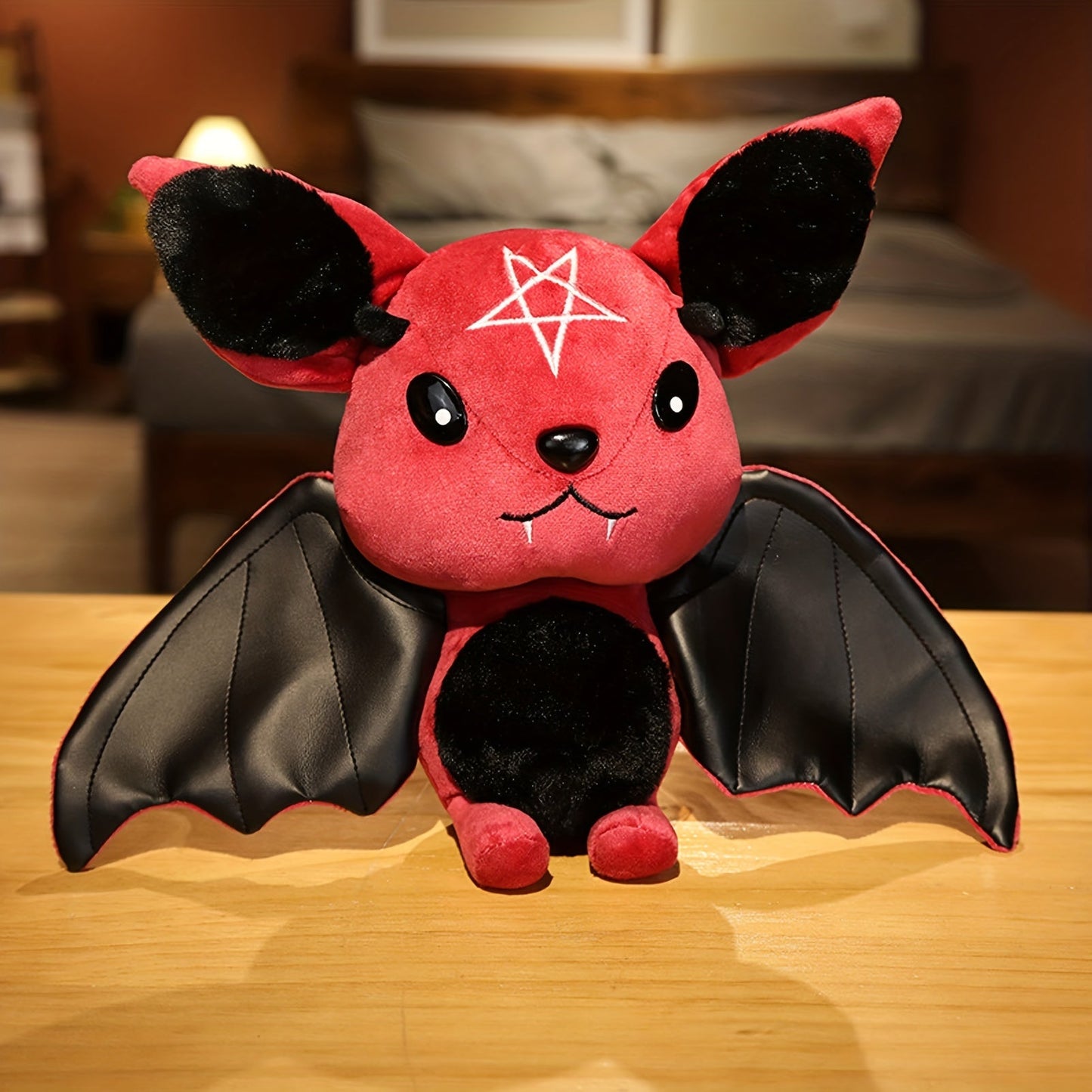 Süßes Schwarzes Fledermaus-Plüschtier – Dunkles Monster