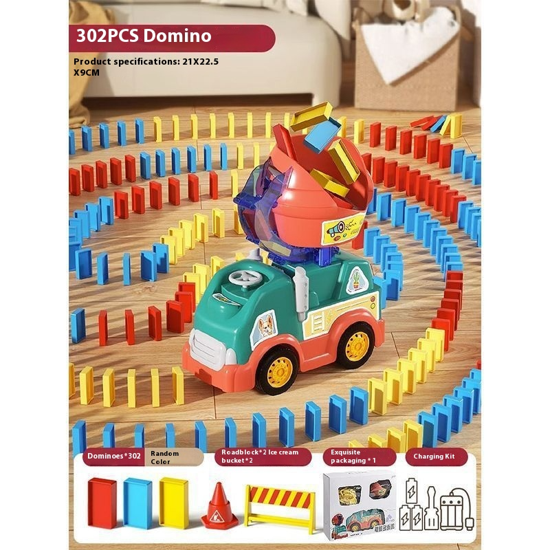 Domino Car - kreativer domino-spaß - domino steine aufstellen