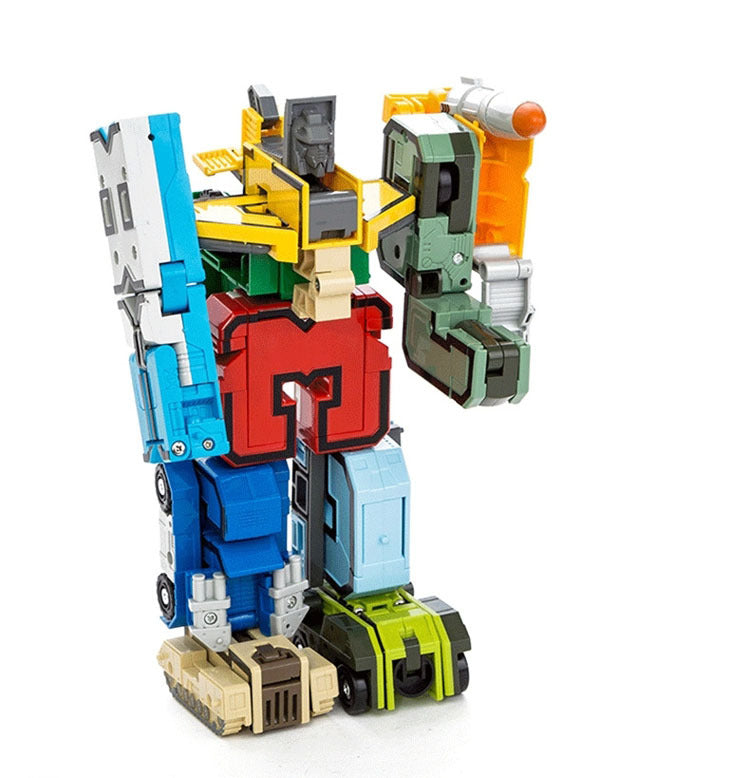 Block Action Figure - bauen mit zahlen - transformer zahlen
