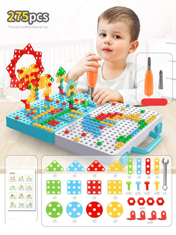 Puzzle Toolbox - schrauben & gestalten - dino-bauspielzeug