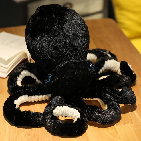 Großer Oktopus-Plüsch - Schwarzes Kuscheltier