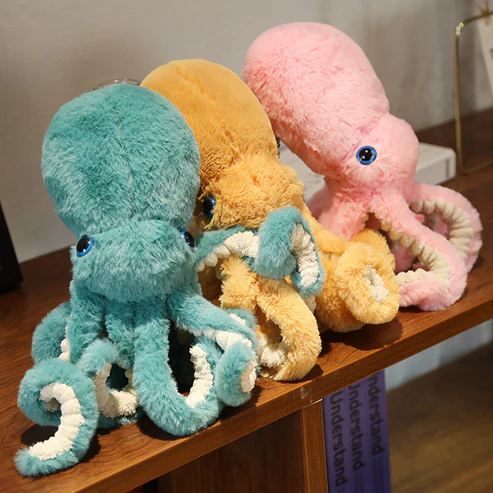 Großer Oktopus-Plüsch - Schwarzes Kuscheltier