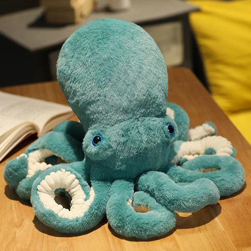 Großer Oktopus-Plüsch - Schwarzes Kuscheltier