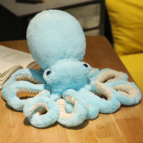Großer Oktopus-Plüsch - Schwarzes Kuscheltier