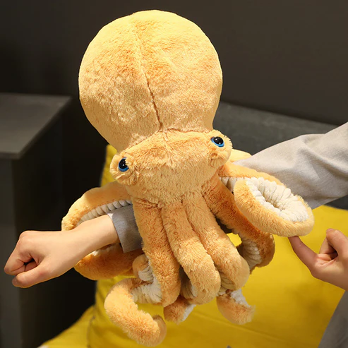 Großer Oktopus-Plüsch - Schwarzes Kuscheltier