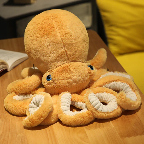 Großer Oktopus-Plüsch - Schwarzes Kuscheltier