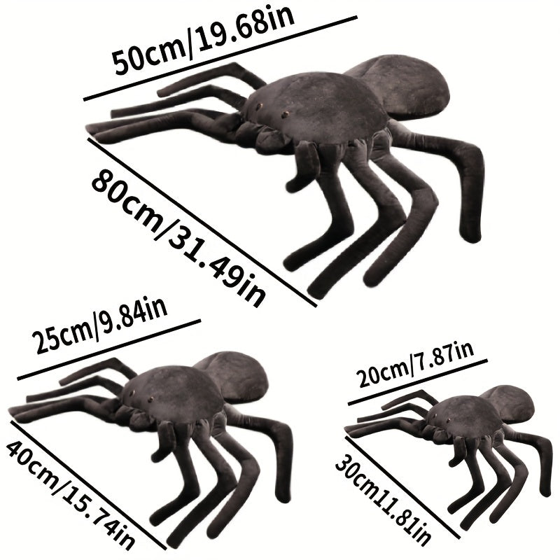 Arachnia – Schwarze Spinne Plüsch Super Soft
