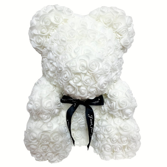 Rosen-Teddy - Elegante Weiß