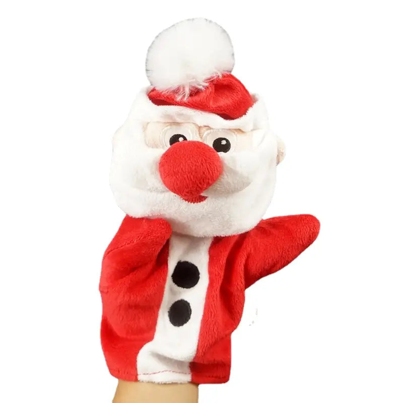 Weihnachtsmann & Elch Handpuppe - Süßes Interaktives Spielzeug