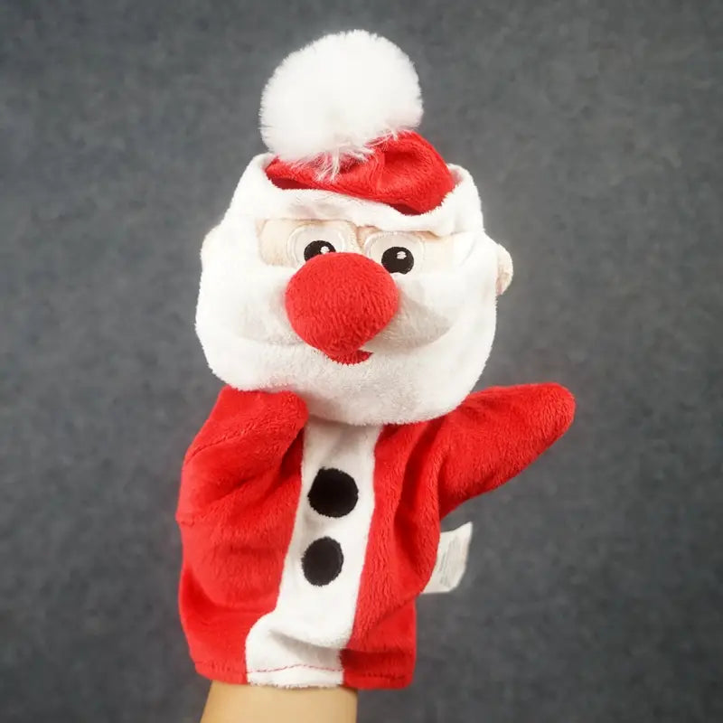 Weihnachtsmann & Elch Handpuppe - Süßes Interaktives Spielzeug