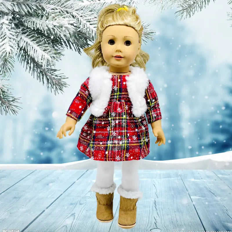 Weihnachts-Puppenkleidung für 18-Zoll-Puppen