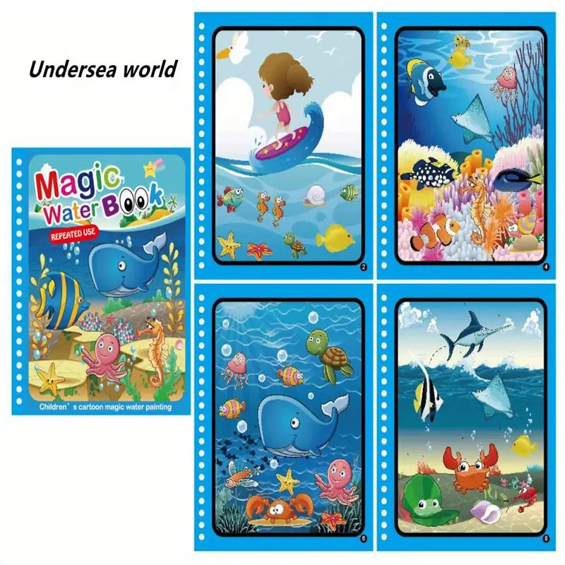 Kinder Magisches Wasser-Malbuch Selbermacher DIY