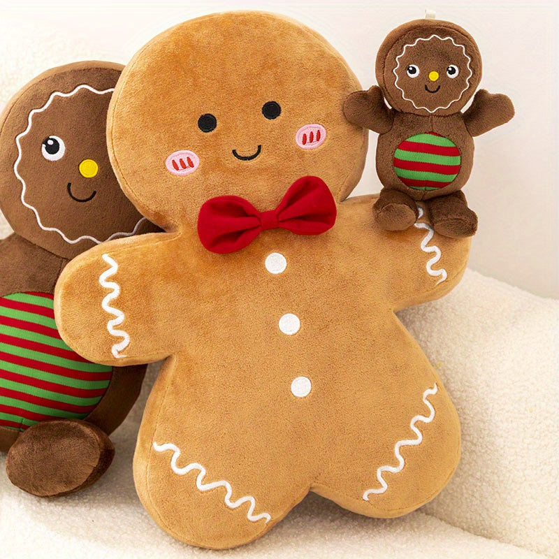 Lebkuchen-Mann Plüschkissen - Perfektes Weihnachtsbaum-Accessoire