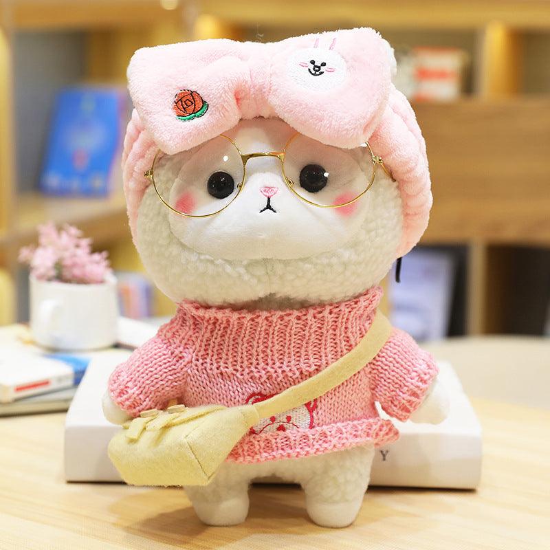 Cho Kawaii Baby Sheep In Various Cute Outfits Plush Toy H 30cm Stuffed Animals - Plushie Depot