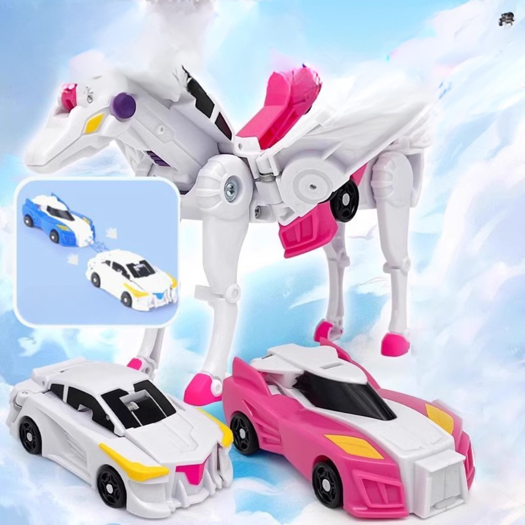 Magnetische einhorn verwandlungsautos