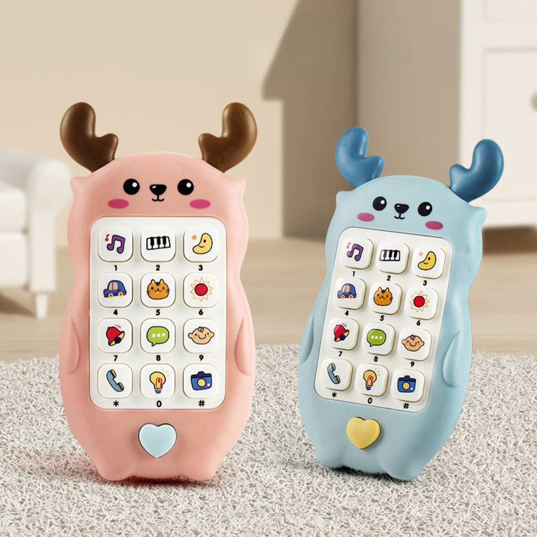 Sensorisches klang telefon für kinder im niedlichen design