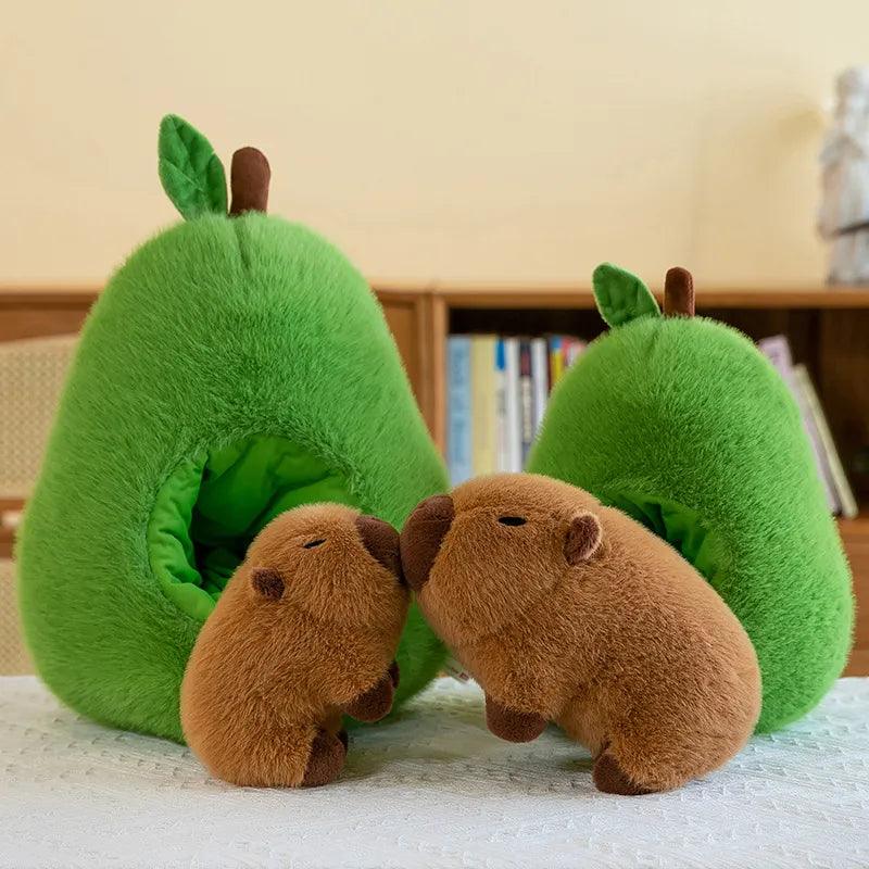 2-in-1 Birnen-Kapibara-Plüschpuppe