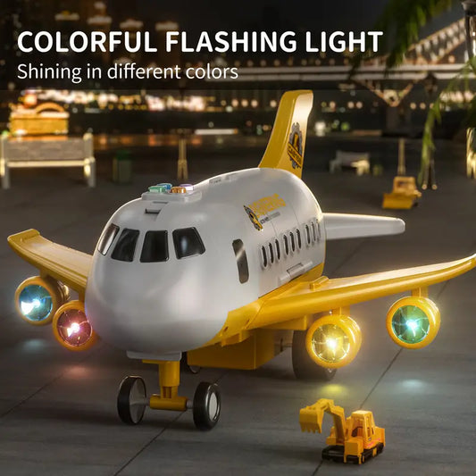 Transportflugzeug mit 6 diecast-fahrzeugen - licht & sound spielzeug