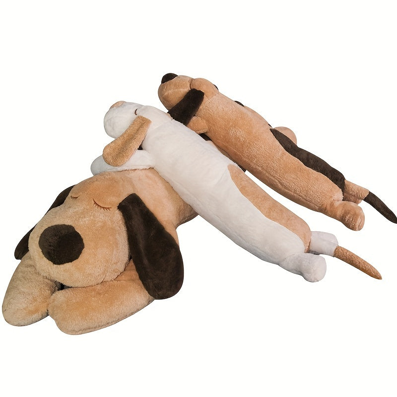 Schlafender kuschelhund plüsch spielzeug