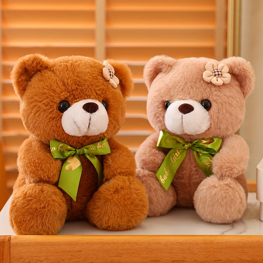Plüsch-Teddybär mit Blume