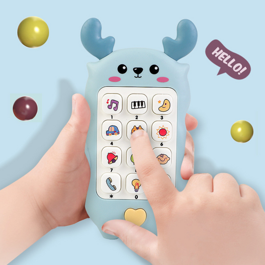 Sensorisches klang telefon für kinder im niedlichen design