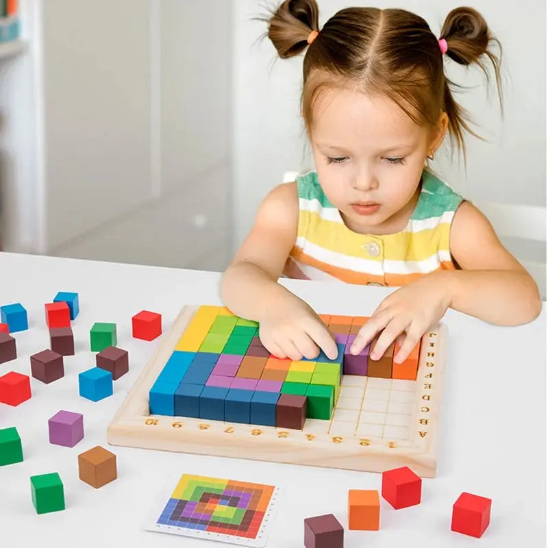 Montessori farben und zahlen bausteine