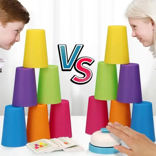 Montessori becherstappel spiel
