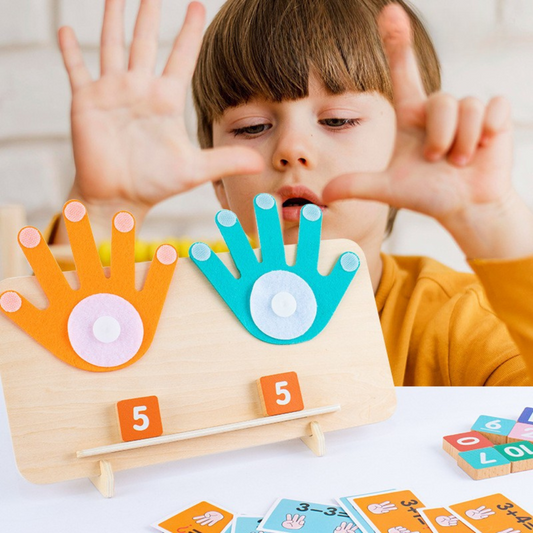 Montessori mathe finger lernspiel