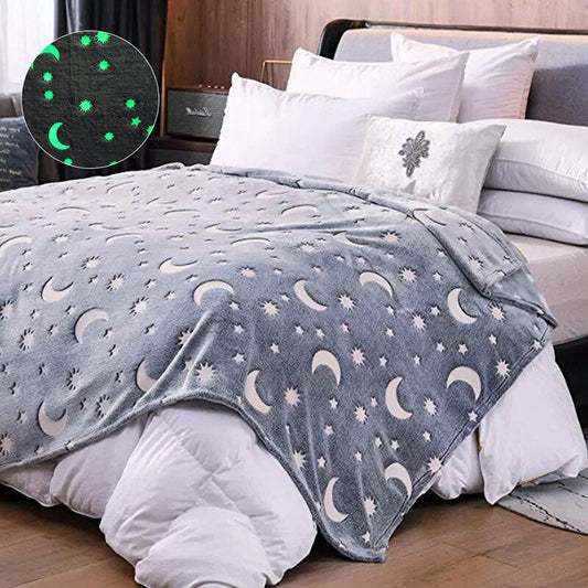 Glow In The Dark Blanket - funkelnde träume - decke mit nachtlichtern